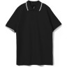 Рубашка поло мужская с контрастной отделкой Sol's Practice 270, черная, размер S