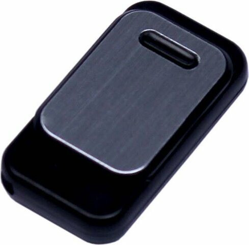 USB-флешка промо на 8 Гб прямоугольной формы, выдвижной механизм, черный