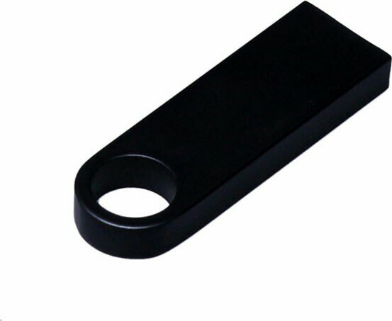 USB 2.0-флешка на 512 Мбайт с мини чипом и круглым отверстием, черный
