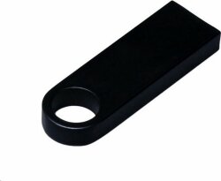 USB 2.0-флешка на 512 Мбайт с мини чипом и круглым отверстием, черный