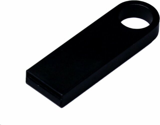 USB 2.0-флешка на 512 Мбайт с мини чипом и круглым отверстием, черный