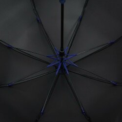 Зонт-трость Hidecolor с цветными спицами, черный с синим