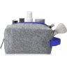 Косметичка из РПЕТ фетра с ручкой Felt, серый с синим