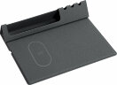 Настольная складная подставка Cool Desk с беспроводным (10W) зарядным устройством и ковриком для мыши, темно-серый
