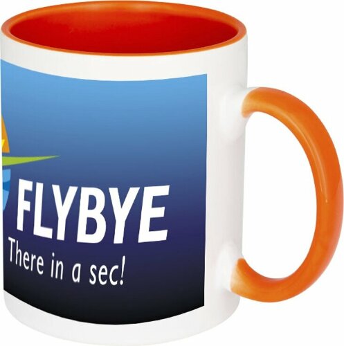 Цветная кружка Pix для сублимации, белый/оранжевый