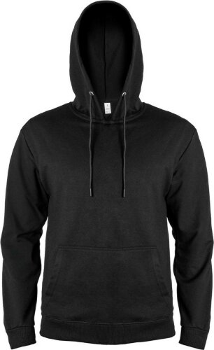 Толстовка унисекс с капюшоном SELEN 260, черный, 4XL