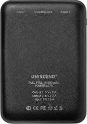 Внешний аккумулятор Uniscend Full Feel 10000 мАч, черный