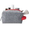 Косметичка из РПЕТ фетра с ручкой Felt, серый с красным