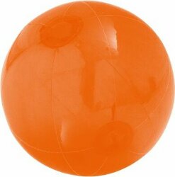 Надувной пляжный мяч Sun and Fun, полупрозрачный оранжевый