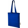  Эко-сумка Madras объемом 7 л из переработанного хлопка плотностью 140 г/м2, ярко-синий