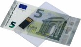 USB-флешка на 64 ГБ в виде прозрачной пластиковой карты, прозрачный