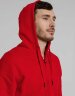 Толстовка на молнии с капюшоном унисекс King, красная, XL