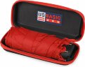 Зонт складной US Basic Frisco, механический, 5 сложений, в футляре, красный