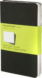 Записная книжка Moleskine Cahier (нелинованный, 3 шт.), Pocket (9х14 см), черный