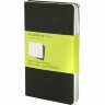 Записная книжка Moleskine Cahier (нелинованный, 3 шт.), Pocket (9х14 см), черный