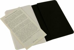 Записная книжка Moleskine Cahier (нелинованный, 3 шт.), Pocket (9х14 см), черный