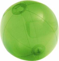 Надувной пляжный мяч Sun and Fun, полупрозрачный зеленый