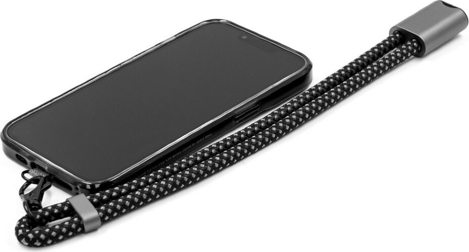 Ремешок-держатель для телефона с зарядным кабелем USB-C - USB-C Lany Wristband Charge Eco, серый