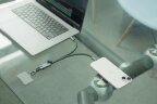 Ремешок-держатель для телефона с зарядным кабелем USB-C - USB-C Lany Wristband Charge Eco, серый