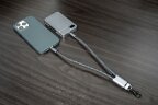 Ремешок-держатель для телефона с зарядным кабелем USB-C - USB-C Lany Wristband Charge Eco, серый