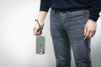 Ремешок-держатель для телефона с зарядным кабелем USB-C - USB-C Lany Wristband Charge Eco, серый