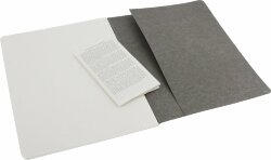Записная книжка Moleskine Cahier (нелинованный, 3 шт.), ХLarge (19х25 см), серый