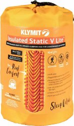 Надувной коврик Klymit Insulated Static V Lite, оранжевый