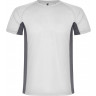 Спортивная футболка Roly Shanghai детская, белый/графитовый, размер 4 (104-116)