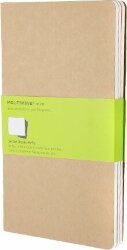 Записная книжка Moleskine Cahier (нелинованный, 3 шт.), Large (13х21 см), бежевый