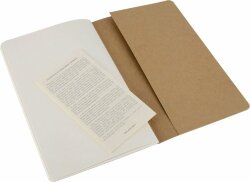 Записная книжка Moleskine Cahier (нелинованный, 3 шт.), Large (13х21 см), бежевый