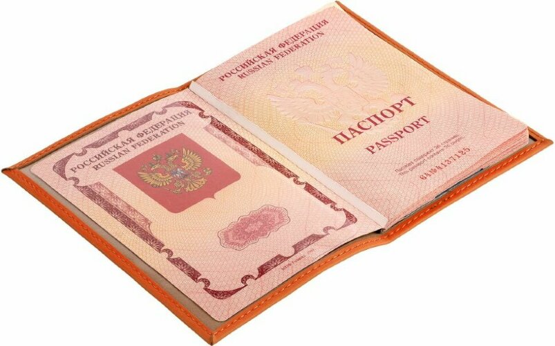 Обложка для паспорта Shall, оранжевая