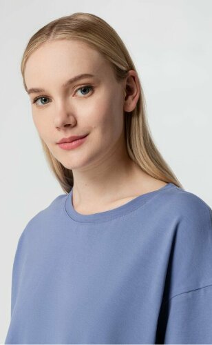Футболка унисекс оверсайз Street Vibes, синяя (лавандовая), M/L