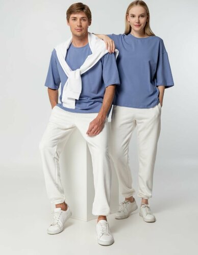 Футболка унисекс оверсайз Street Vibes, синяя (лавандовая), M/L