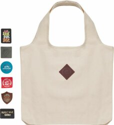 Сумка Revest из переработанного хлопка, натуральный с патчем