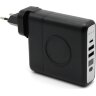Внешний аккумулятор Gemini с беспроводной зарядкой и сетевым адаптером, 10000 mAh, черный