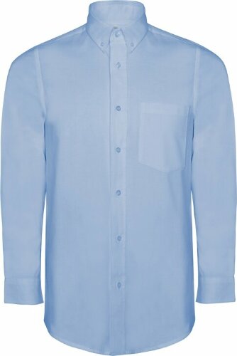 Рубашка мужская Roly Oxford, небесно-голубой, размер 2XL