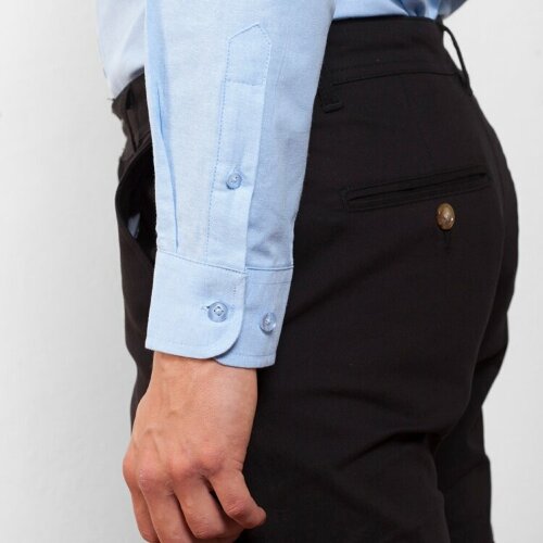 Рубашка мужская Roly Oxford, небесно-голубой, размер 2XL