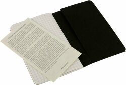 Записная книжка Moleskine Cahier (в клетку, 1 шт.), Pocket (9х14 см), черный