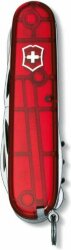 Офицерский нож Victorinox Climber 91, прозрачный красный