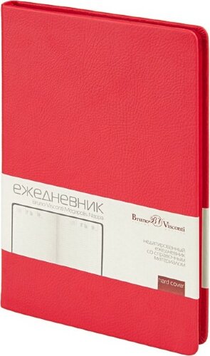 Ежедневник недатированный А5 Megapolis Nappa, красный