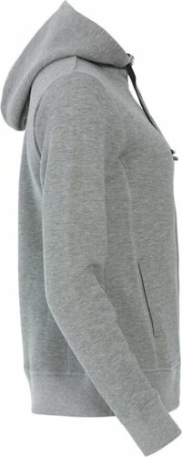 Толстовка женская CLASSIC HOODY FULL ZIP 300, серый меланж, XXL