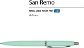 Ручка металлическая шариковая San Remo, софт-тач, 1.0 мм, мятный