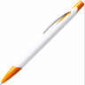  Ручка пластиковая шариковая CITIX, белый/апельсин