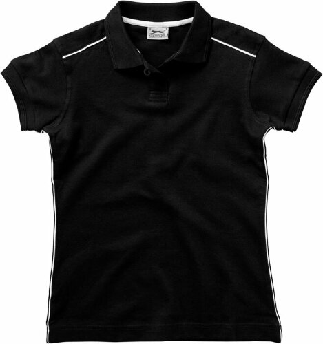 Рубашка поло Slazenger Backhand женская, черный/белый, размер 2XL