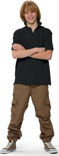 Рубашка поло Slazenger Forehand детская, черный, размер 10