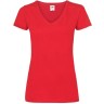 Футболка женская Fruit of the Loom LADY FIT V-NECK T 210, красный, M