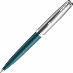 Шариковая ручка Parker 51 CORE TEAL BLUE CT, стержень: M, цвет чернил: black, в подарочной упаковке