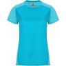 Спортивная футболка Roly Zolder женская, бирюзовый/меланжевый бирюзовый, размер 2XL (52)