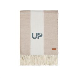Плед VINGA Tella из Polylana® AWARE™, 230 г/м2, 130х170 см, бежевый/белый