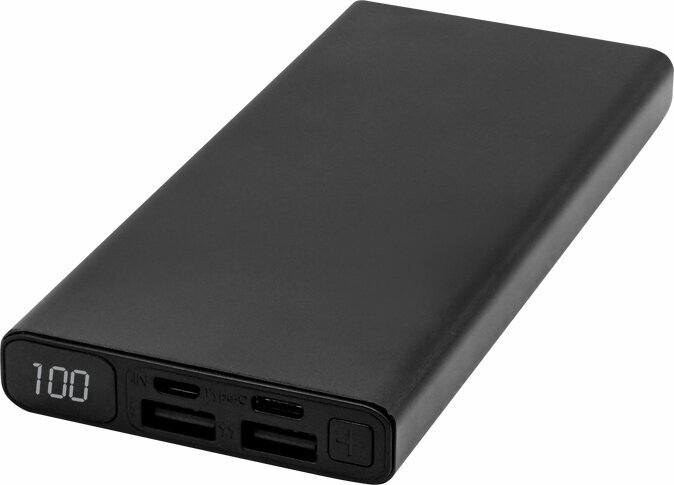 Внешний аккумулятор Höginn в металлическом корпусе, 10000mAh, черный